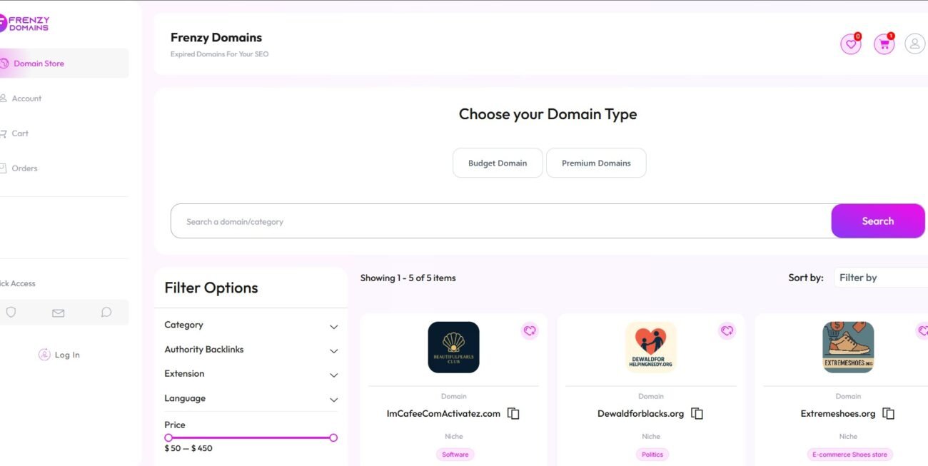 Frenzy Domains